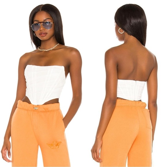 Superdown Savannah Corset Top in White - Picture 1 of 6